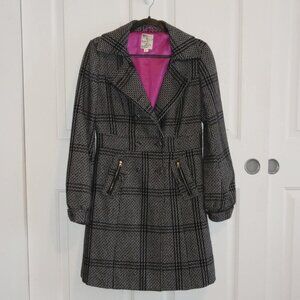 Tulle Wool Blend Double Breasted Dress Coat